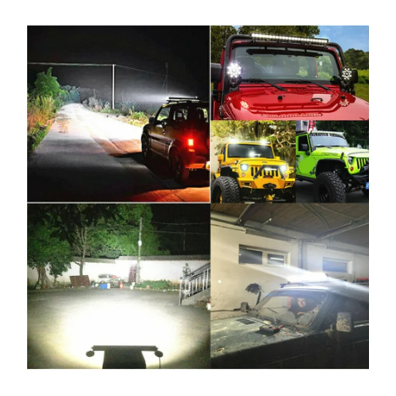 -ABJZ 全地形ビーチバギー ロングバーライト オフロードバギー ビーチバギー用 シングルローセンターグリッドスポットライト