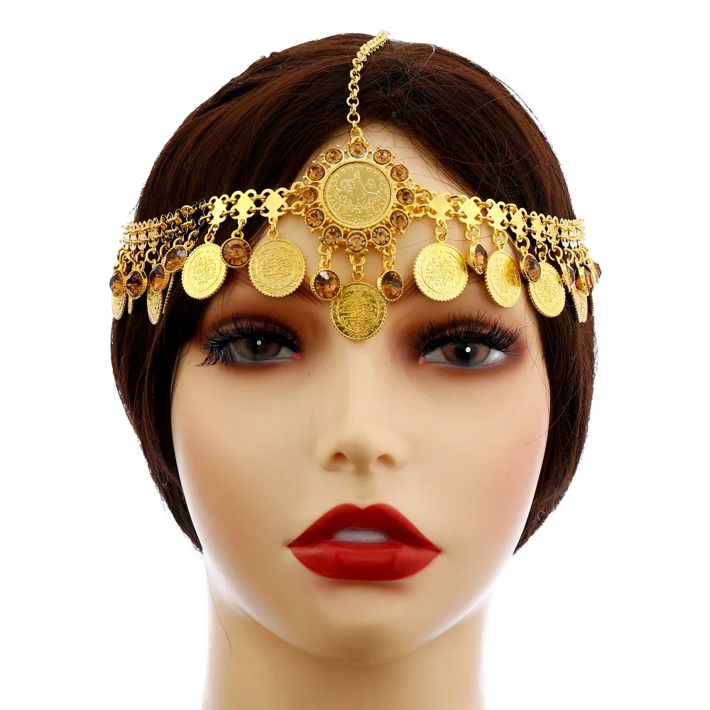 オリエンタルブライドラインストーンヘッドチェーン女性のための - Women Accessories India のレビューと価格