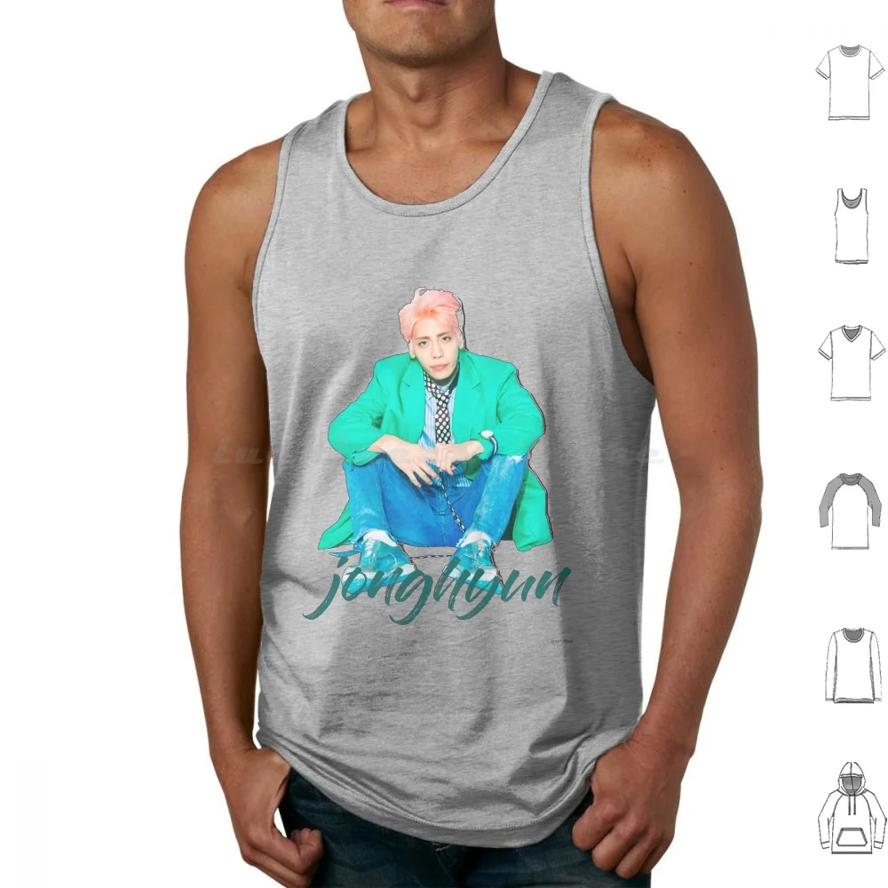 Jonghyun Shinee-camisetas sin mangas, chaleco Shinee Kpop K Pop coreano Jonghyun Minho Key Onew Taemin Boygroup Tumblr