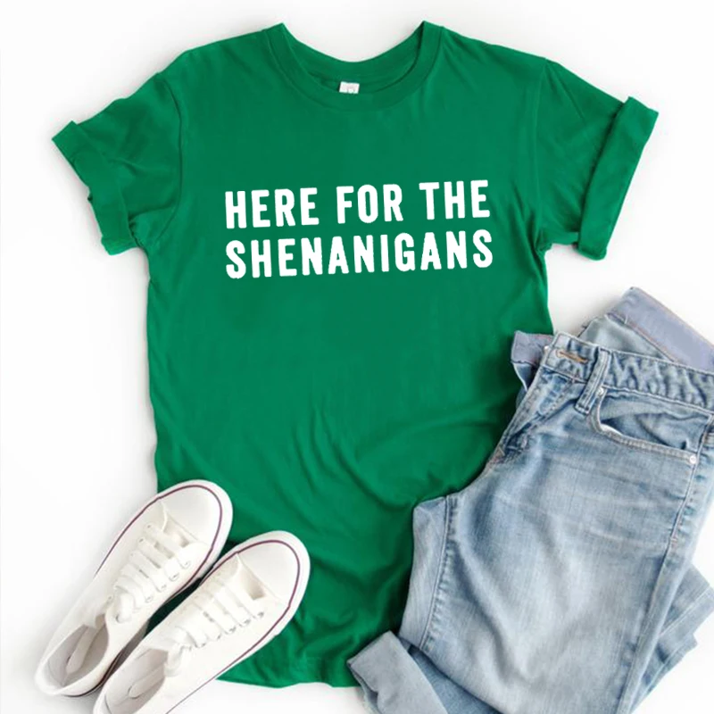 St Patrick's Day T-Shirt Lucky Shirt St. Patty's Day Women Clothes Fun Irish Shirts Harajuku T-shirts for Women