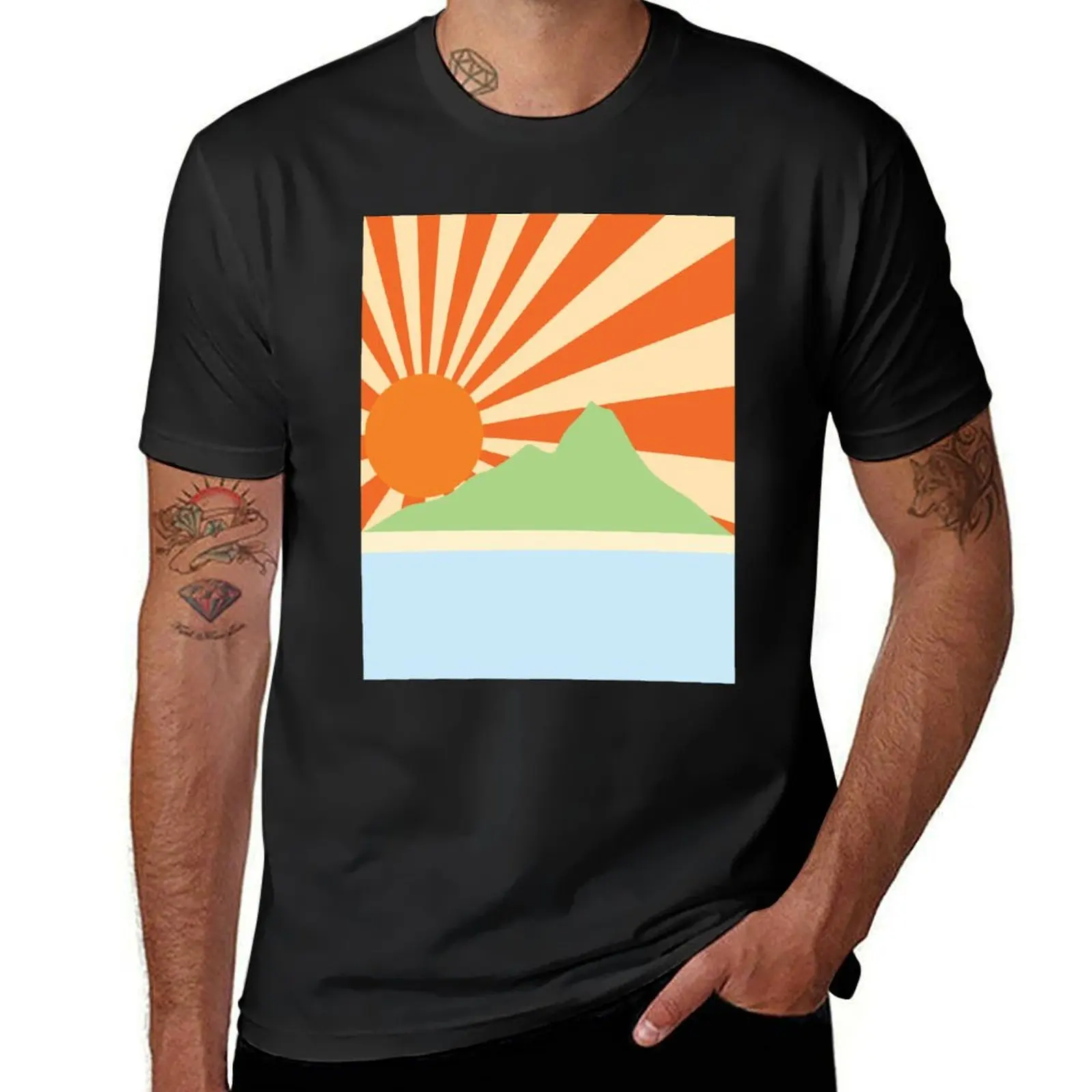 Hello Summer, Goodbye School. Perfect Island Holiday Sunset T-Shirt blanks vintage Aesthetic clothing workout shirts for men