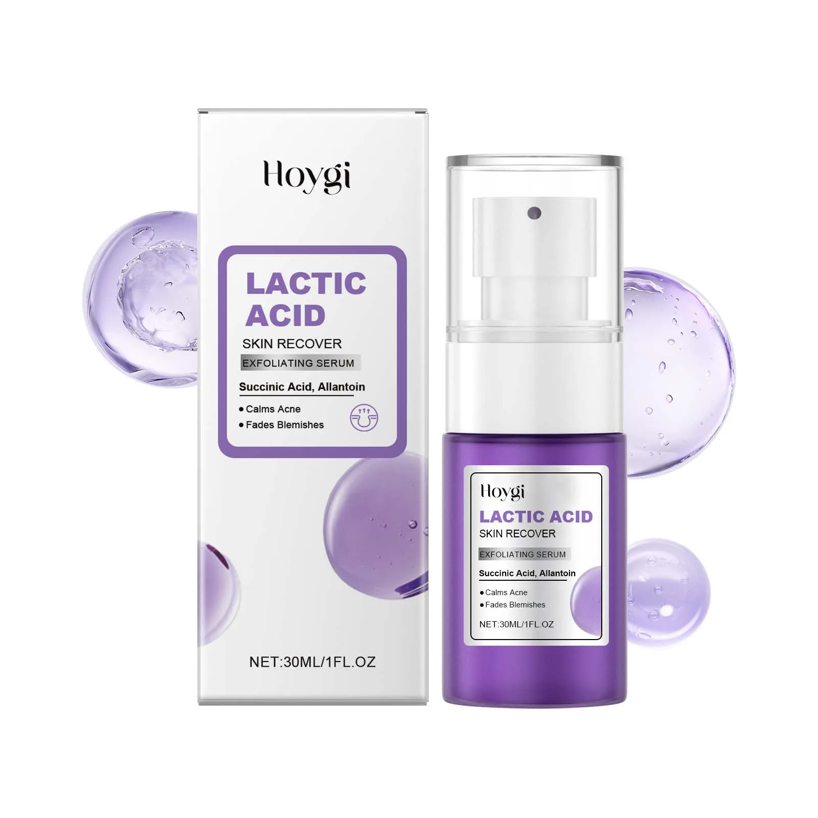 

Lactic Acid Exfoliating Serum - Skin Recovery with Succinic Acid | 30ml"