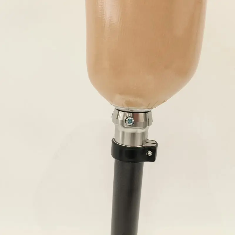 Titanium Alloy Prosthetic Leg Kit Below Knee Prosthesis Parts Carbon Fiber Pylon Tube 4-Prong Pyramid Adapter Foot Plate