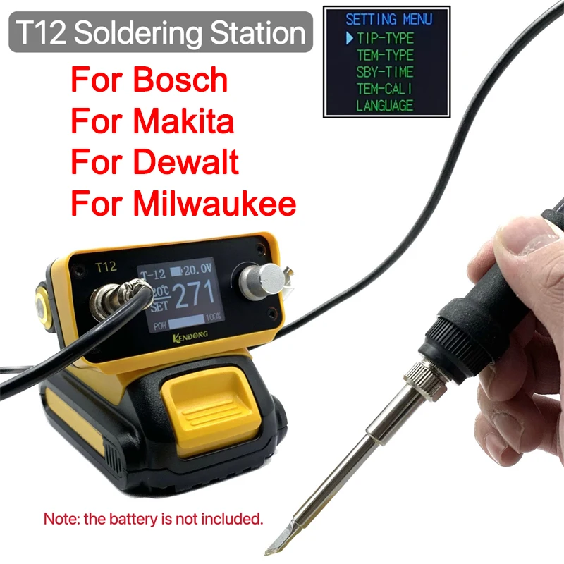 estacao de ferro de solda sem fio dewalt 20v max li ion bateria para makita milwaukee bosch bateria solda eletrica pts300d t12 01