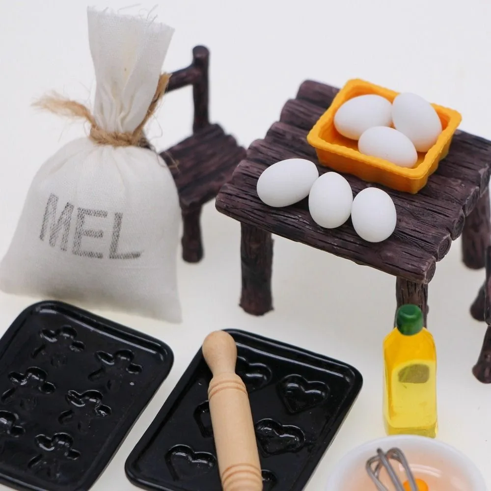 Simulation Eggs Chair 1:12 Scale Kids Cooking Toys Montessori Toy Play Kitchen Dollhouse Cooking Kit Mini Miniatures Cookware