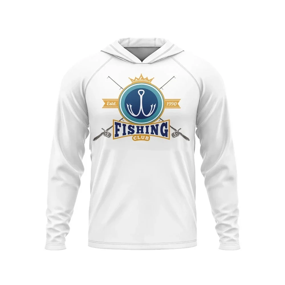 

Men Hood Fishing Shirt long sleeve fishing t shirt uv protection Fishing Apparel