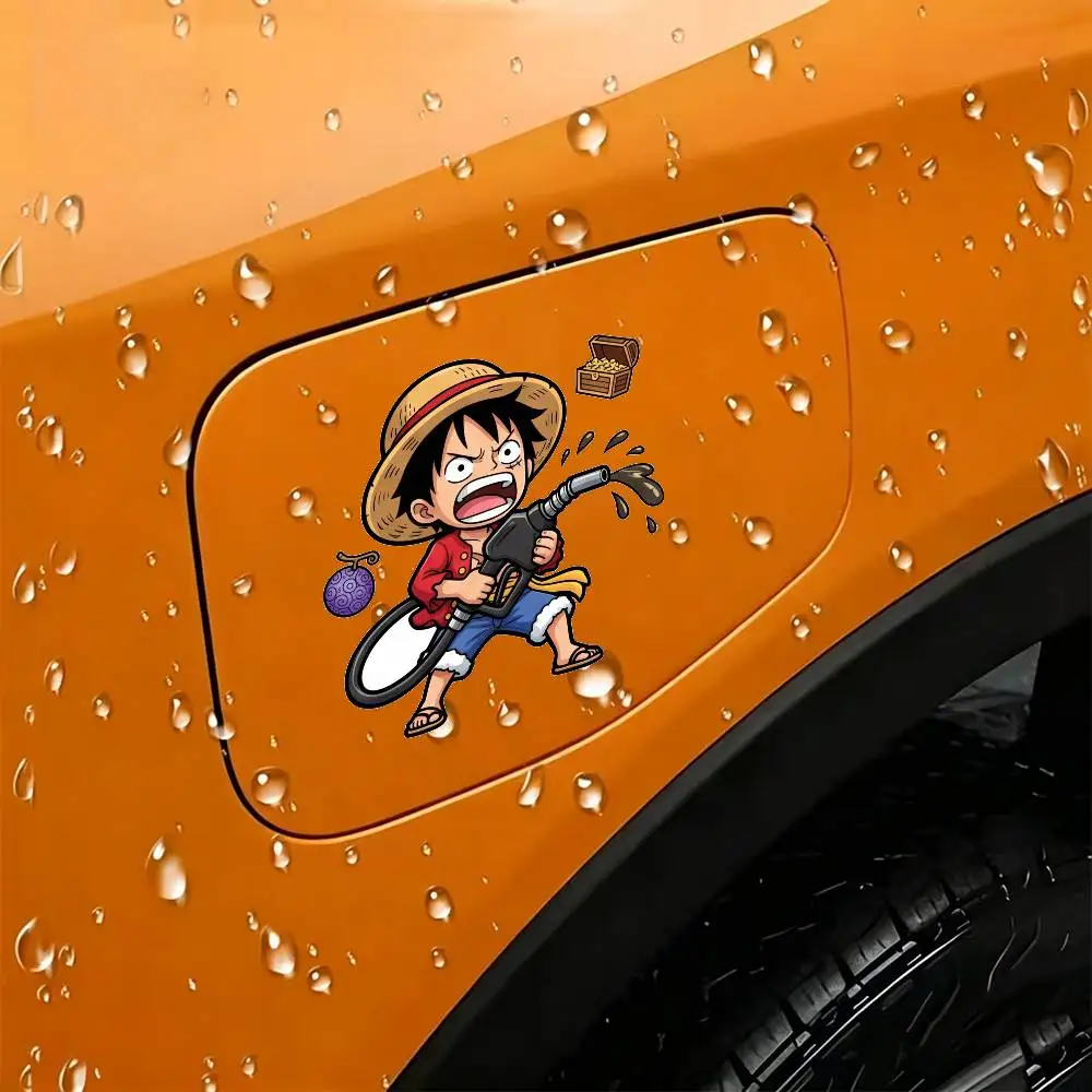 ONE PIECE LUFFY ZORO Personality Car Fuel Cap Sticker Universal Vehicle Fuel Tank Cover Decal - view 4