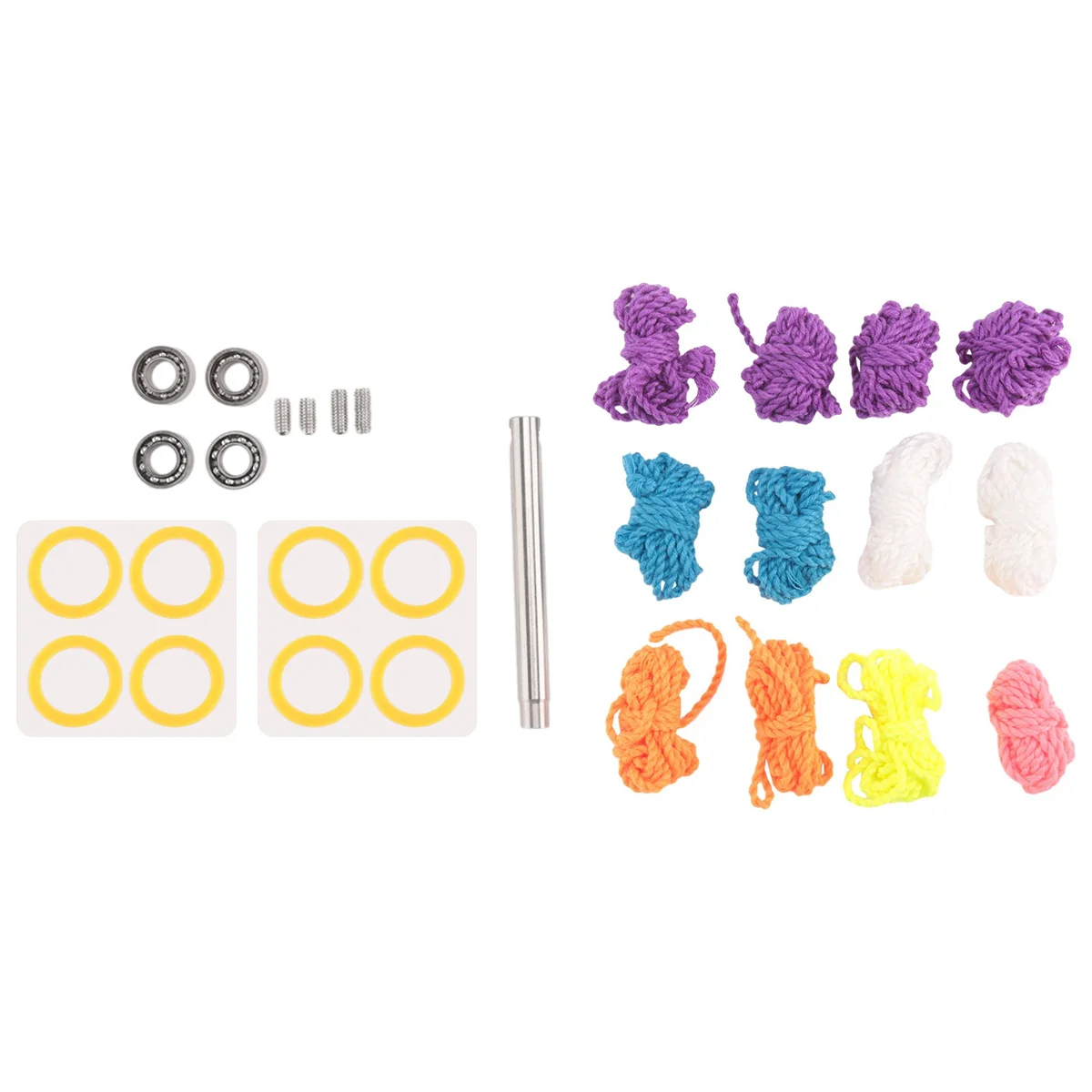 مجموعة محمل يويو العملي، 12 سلسلة يويو، 8 وسادات سيليكون، محمل 10 كرات غير مستجيبة، 2 محمل ضيق C، 4 فأس يويو