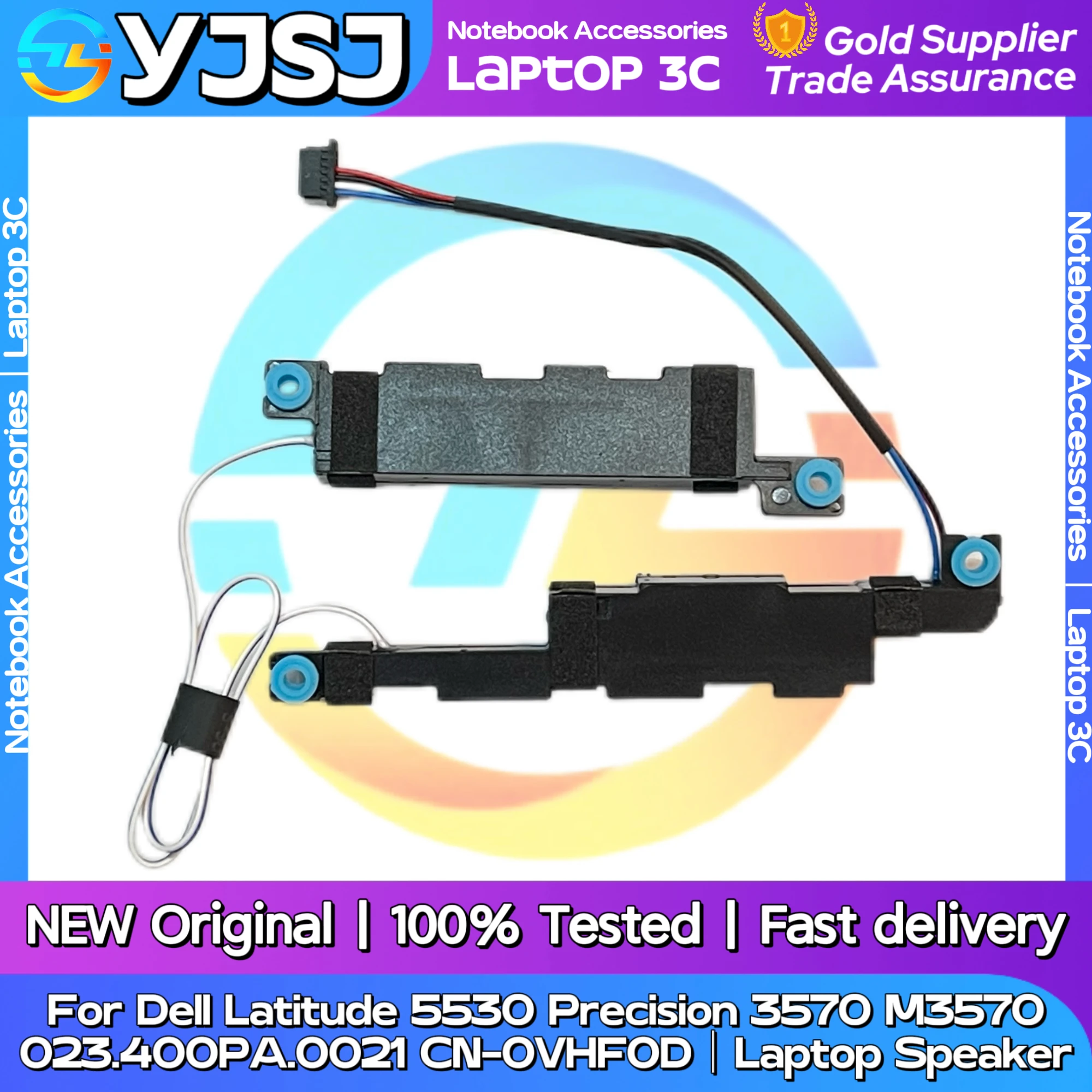 New Original Laptop Notebook Audio Speaker For Dell Latitude 5530 Precision 3570 M3570 built-in speaker 023.400PA.0021 CN-0VHF0D