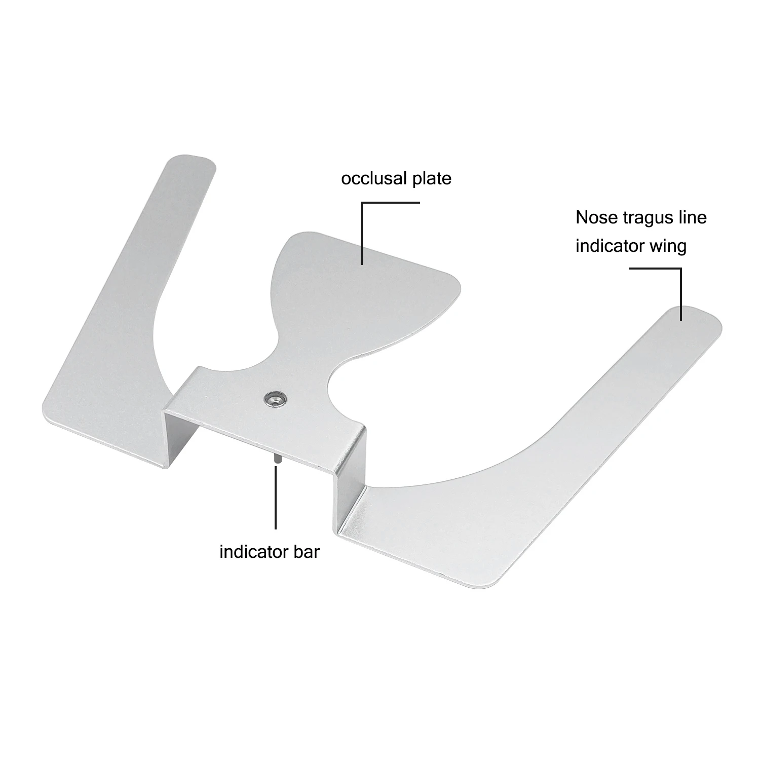 JOALNT 1 Set Dental Ortho Occlusal Maxillary Casting Jaw Fox Plane Plate 3D Autoclavable Mouth Guard Stainless Steel Oral Tool