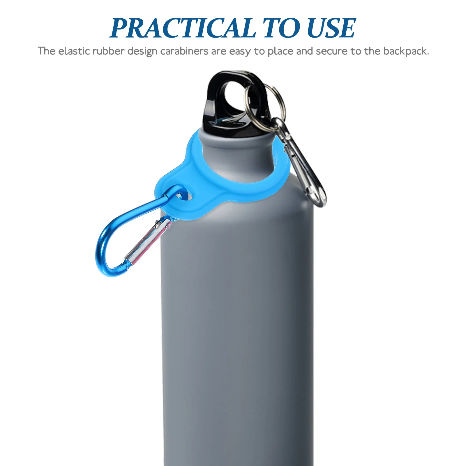 

6Pcs Water Bottle Buckles Elastic Silicone for Backpack Hanging Portable Bottle Carrying Clips Travel Outdoor Hook