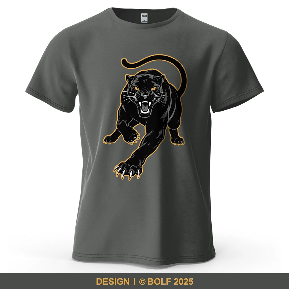 Black Panther Fierce bedrucktes Herren-T-Shirt aus 100 % Baumwolle, übergroß, coole Grafik-T-Shirts für Damen, Tops, T-Shirts, Streetwear