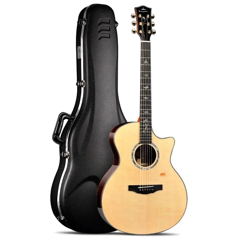 KEPMA 41 inch B1-GA Solid Wood Folk Guitar With Hard Case