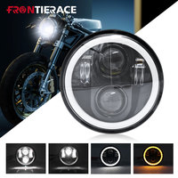 Headlight 5 75 inches Round Led Lights for Motorcycle front Headlights high beam  Bulb 120W 6000k For Harley Headlight