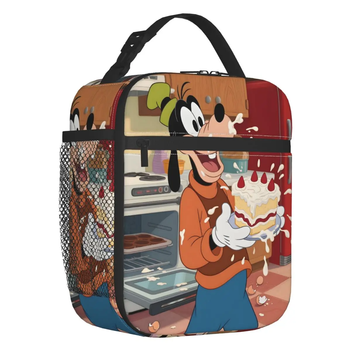 

Goofy Insulated Lunch Tote Bag for Women Classic Cartoon Movie Pattern Resuable Cooler Thermal Bento Box Kids School Children