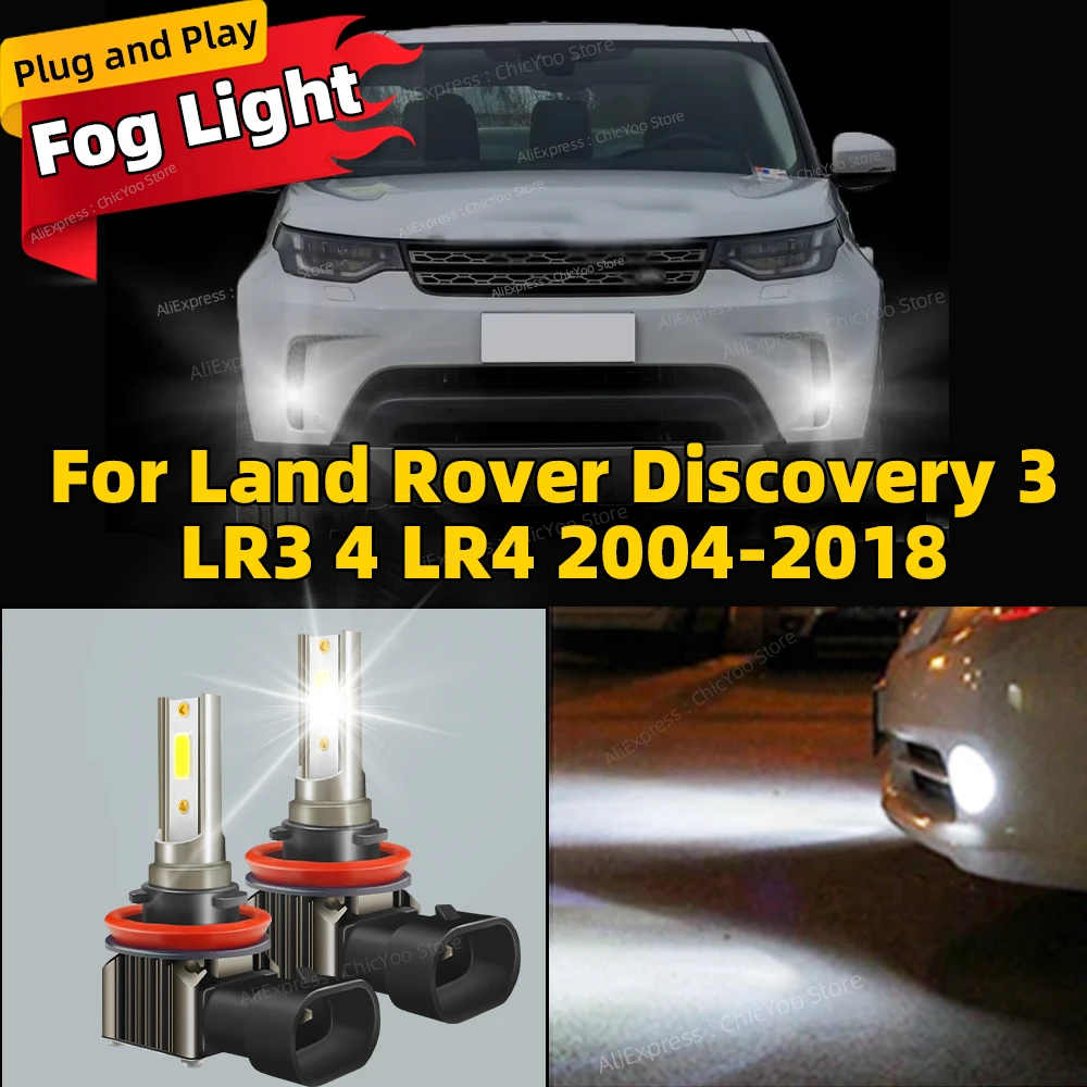

2 шт. 6000K противотуманные фары автомобиля передние светодиодные лампы аксессуары 80 Вт лампа для Land Rover Discovery 3 LR3 4 LR4 2004 2005 2006 2007 2008-2018
