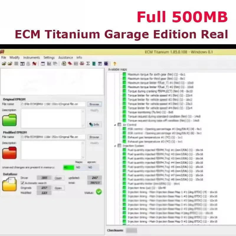 

ECM Titanium Edition Real 500MB Ksuite 2.80/2.53/2.47/10 ECU Gifts for Kess V5.017 ECU Master Ktag 2.25 ECU Chip Tool