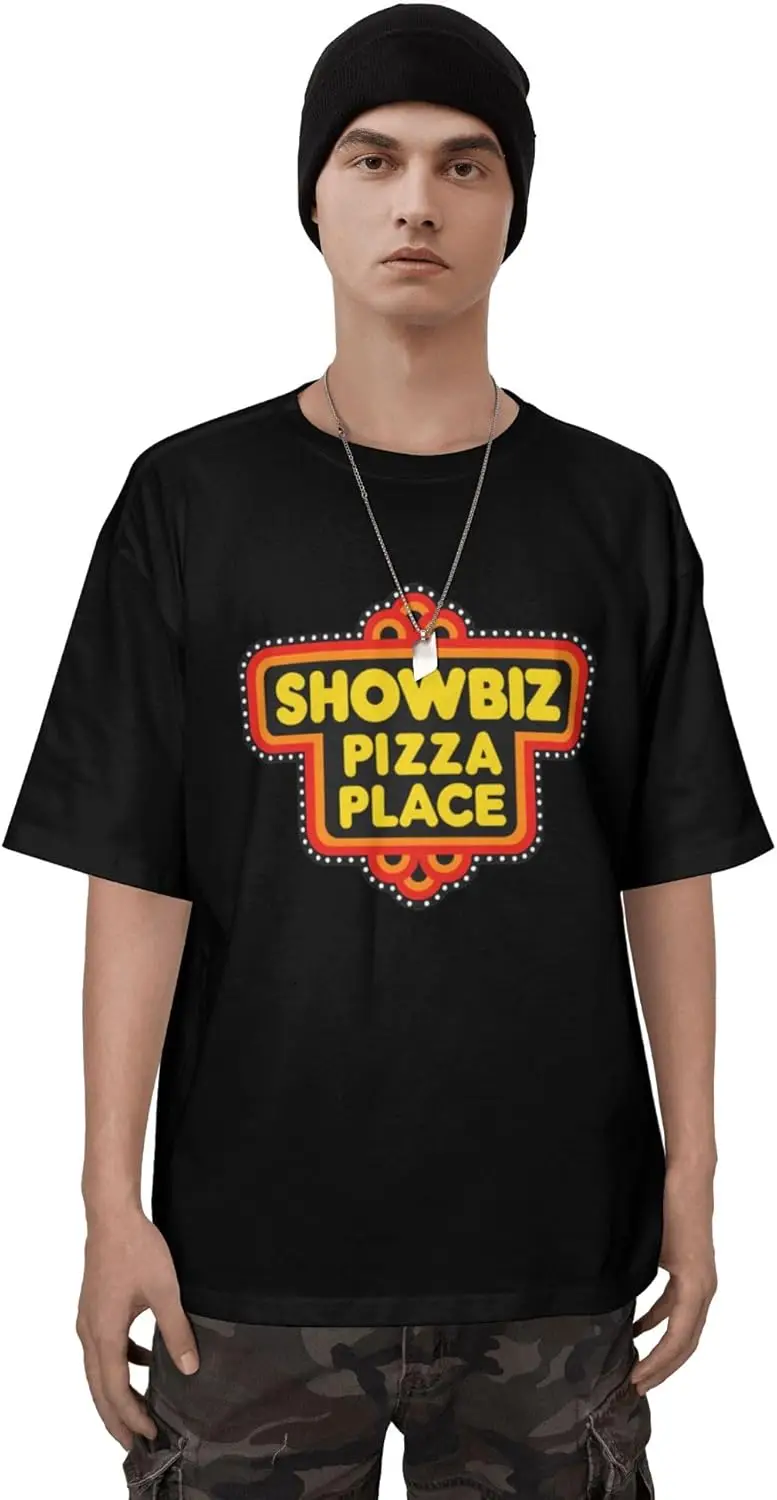 Men's Showbiz Pizza Place Leisure Tour 2024 Oversized t Shirt Retro 90s Cool Male Shoulder Drop t Shirts