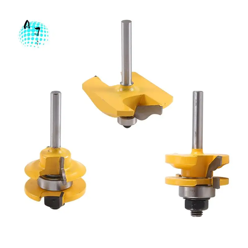 

A07F-3Pc1/4 Shank Raised Panel Cabinet Door Router Bit Set - 3 Bit Ogee Woodworking Cutter Woodworking Router Bits