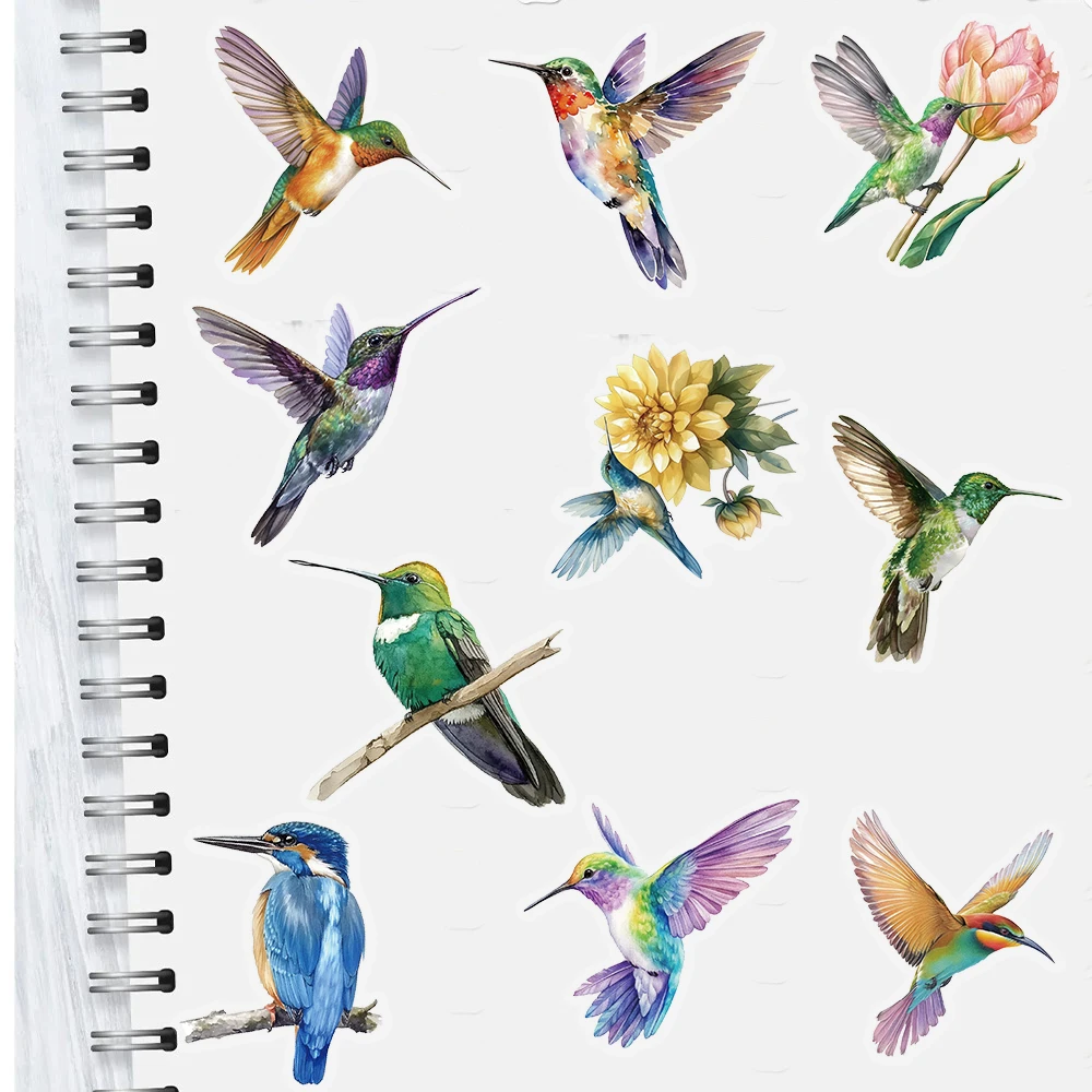 50PCS hummingbird Stickers Creative Phone Community Skateboard DIY Fashion Dormitory Chambre Nostalgic Waterproof Sticker