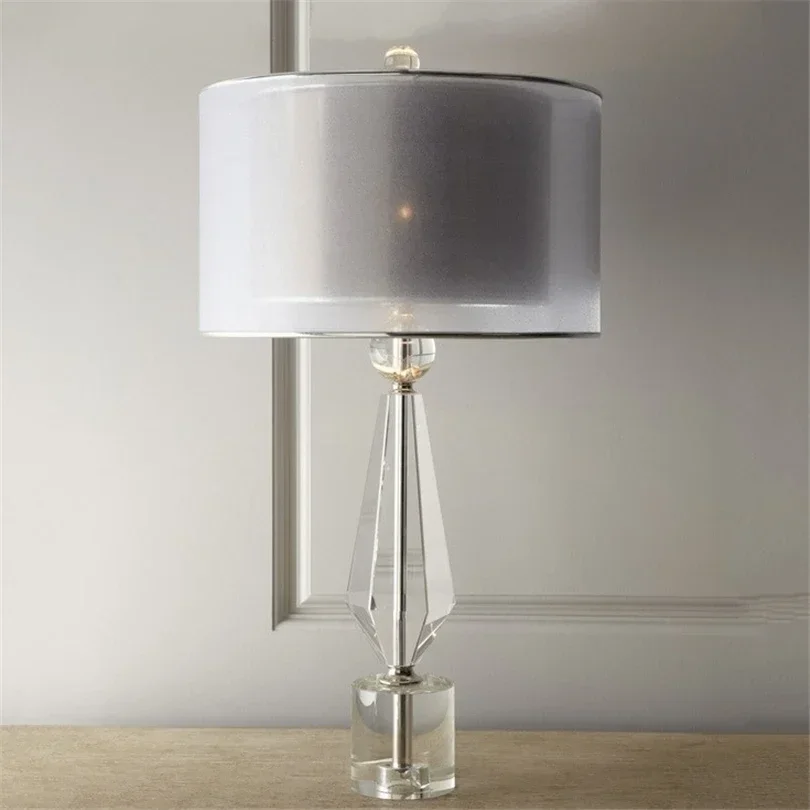 YECTSKIModern luxurious crystal table lamp Simplicity Art Deco for living room bedroom bedside lamps Desk Lights Lighting Fixtur