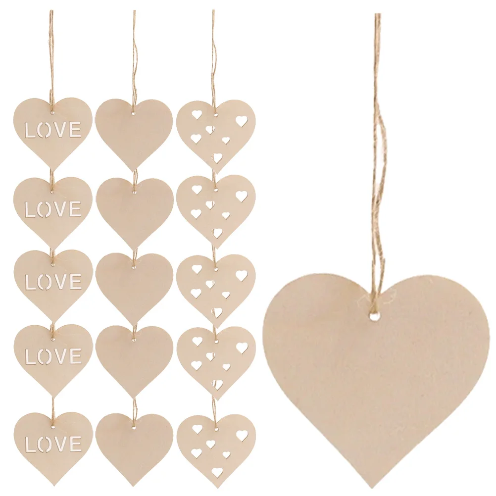 

30pcs Wooden Hearts Unfinished Small Wood Slices For Crafts Diy Wedding Favors Valentine Craft Supplies Handmade Ornaments