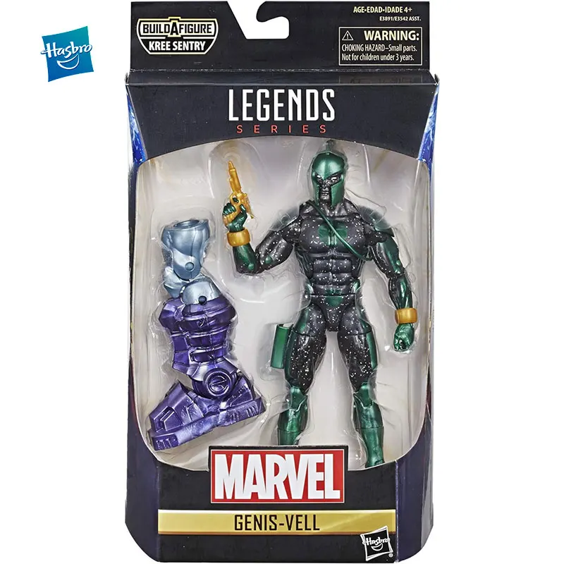 In Stock Original Hasbro Marvel Legends Series Build Figure Kree Sentry CAPTAIN MARVEL GENIS-VELL 6-Inch Collectible Action