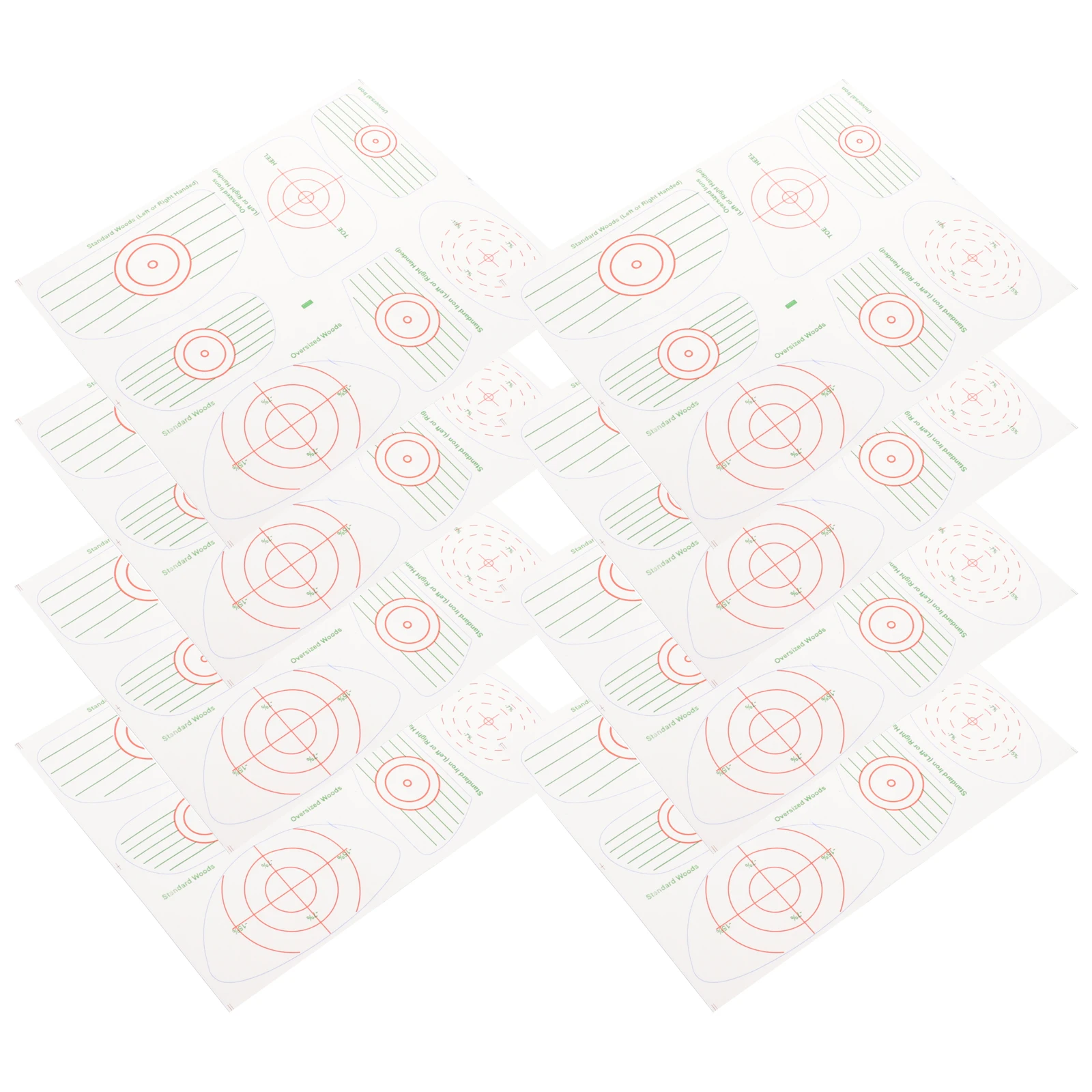 

8 Sheets Golf Impact Tape Label Self-Training Swing Accuracy Practice Tape Golf Club Accessory Lightweight Durable
