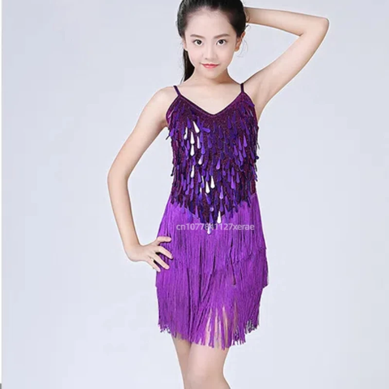 Top corto da ballo latino per ragazze, canottiera, pantaloni a gamba dritta, set di spettacoli di danza di strada per bambini hip-hop in abiti alla moda