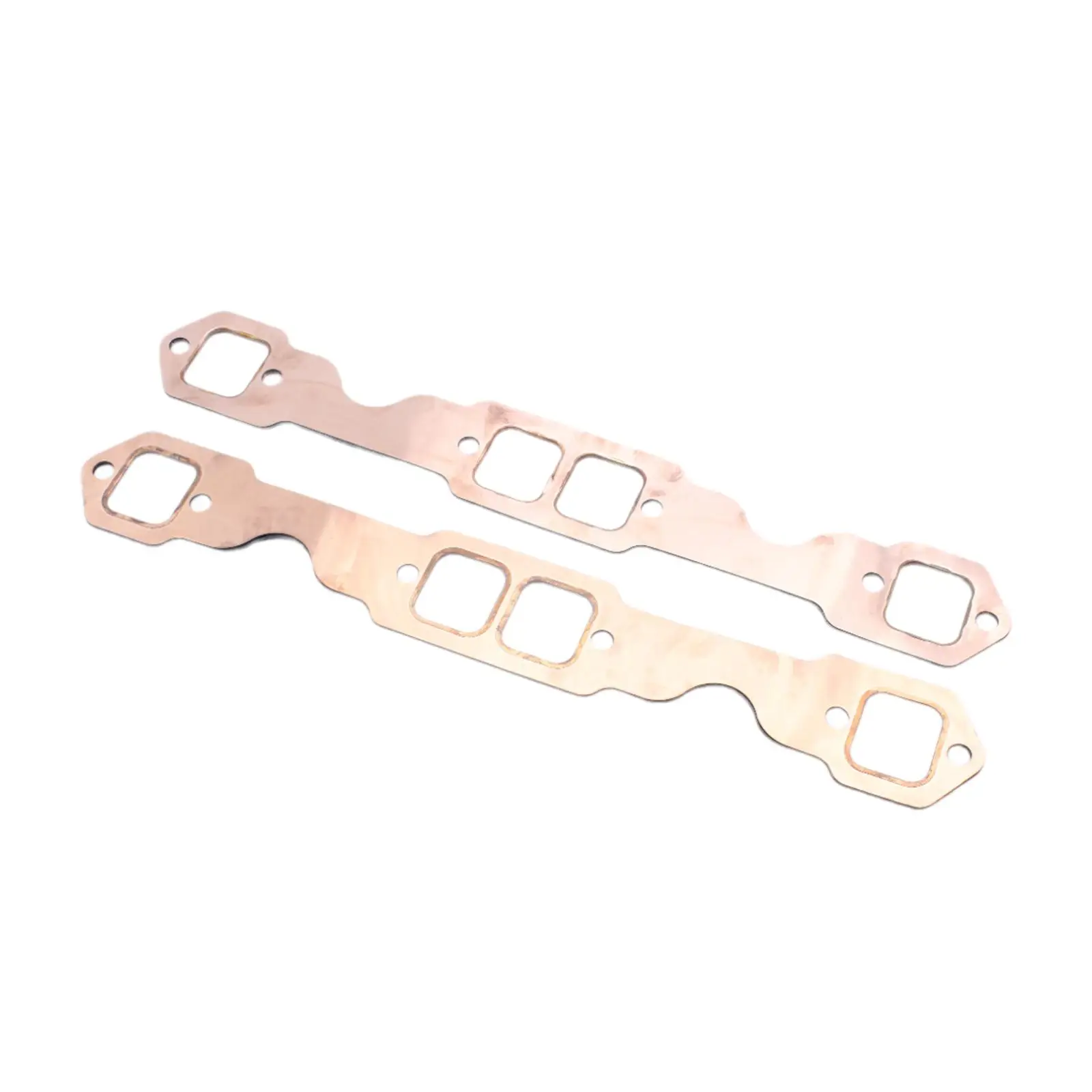 2Pcs Square Port Copper Header Exhaust Gasket Seal Replacement Professional