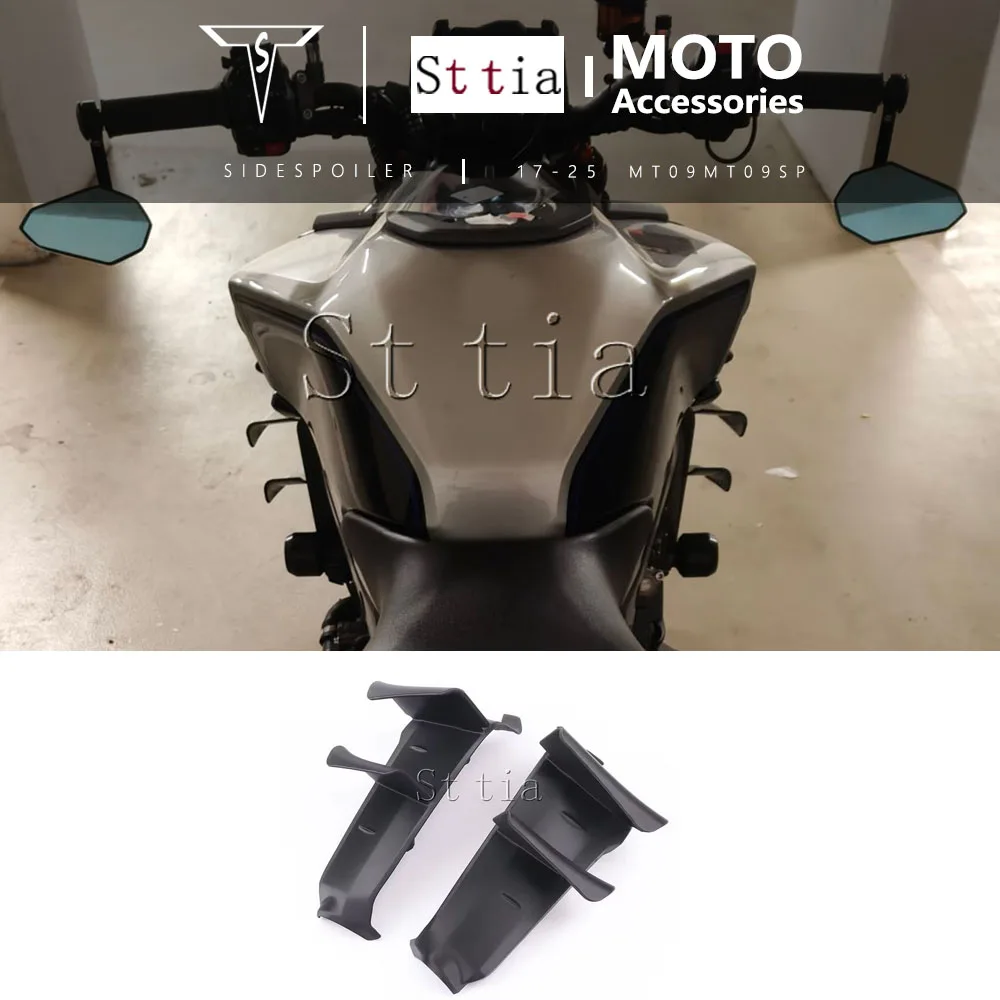 

Fit For MT-09 MT09 SP 2017-2025 MT 09 Motorcycle Sport Downforce Naked Side Spoilers Aerodynamic Wing Deflector Accessories