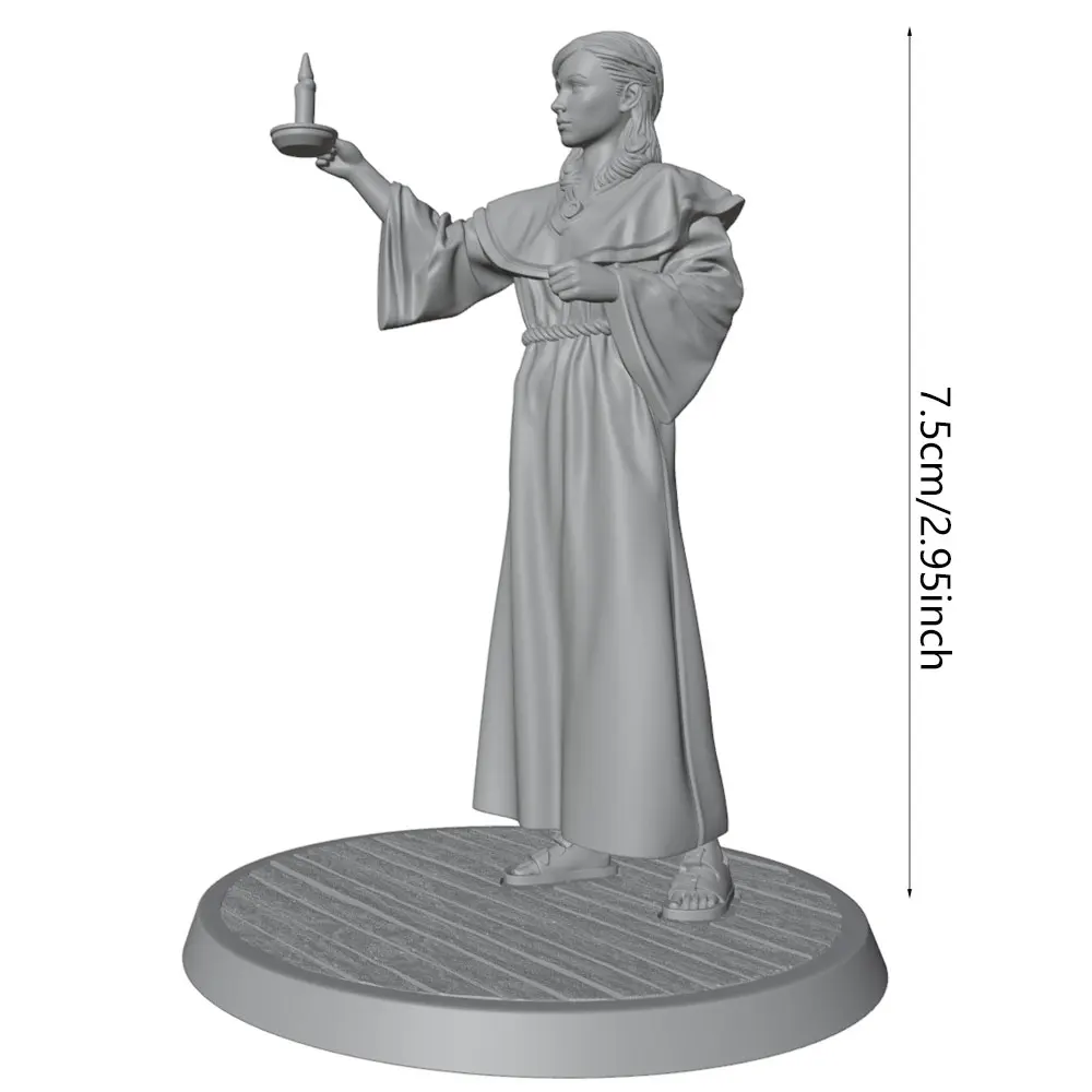 Figura monja resina 75mm 1/24 sin pintar – coleccionismo y rol - imagen 5