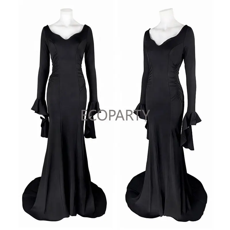 New The Addams Cosplay Family Wednesday Addams Costume Halloween Black Dress for Women Cosplay Costume suits 20