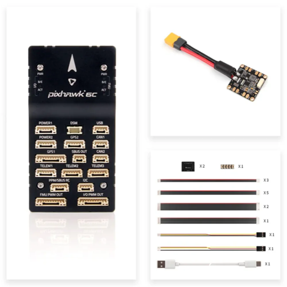 Nuovo controller di volo per pilota automatico HolyBro Pixhawk 6C (custodia in alluminio/plastica) Modulo di alimentazione PM02 / PM07 Modulo GPS M9N / M10