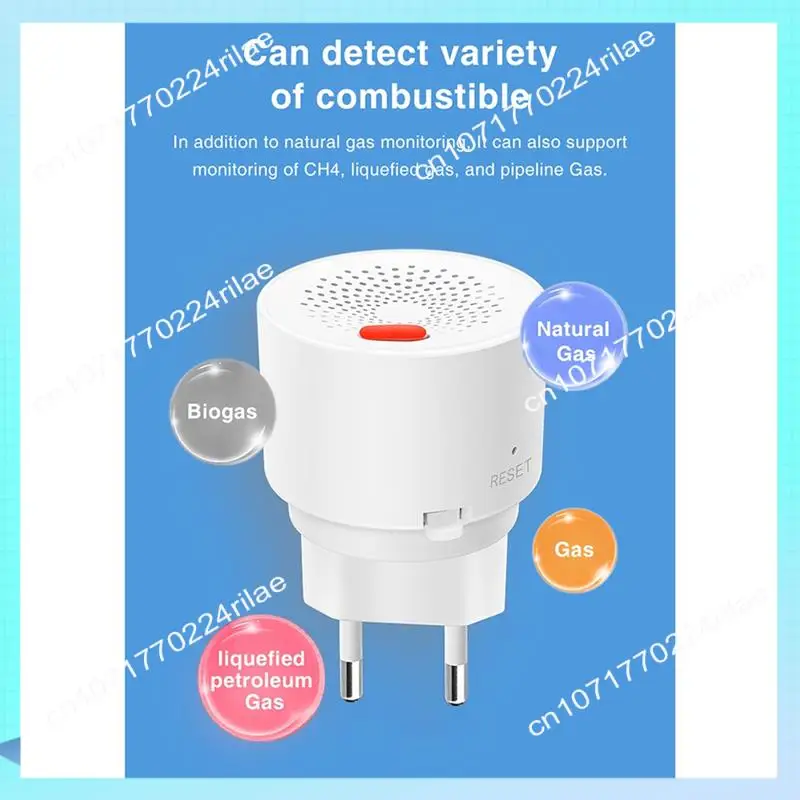 Sensor de Gas Natural Zigbee A17Z, Detector de alarma de fuga de Gas GLP inteligente para el hogar, protección de seguridad contra incendios, enchufe europeo