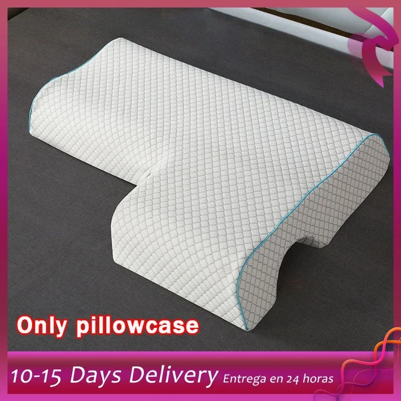 Couple Pillowcase Orthopedic Memory Foam Protect Cervical Vertebra Release Arm Pain Pressure Pillowcase for Side Sleeper