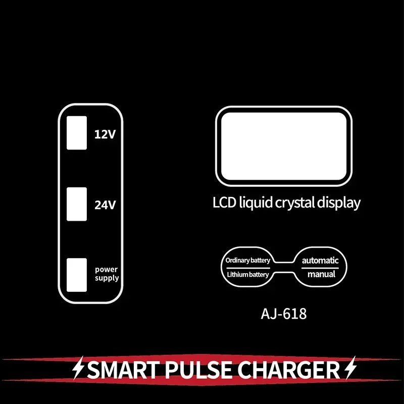 ユニバーサルカーバッテリー充電器,大型車の充電器,急速充電,600W, 400W, 12V, 24V, 50a,30a,バッテリー用充電器