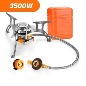 Portable camp gas stove, outdoor folding stove, tourist equipment for cooking, hiking, picnic, 3500W 6 Main Sales Gas Fogao - №6