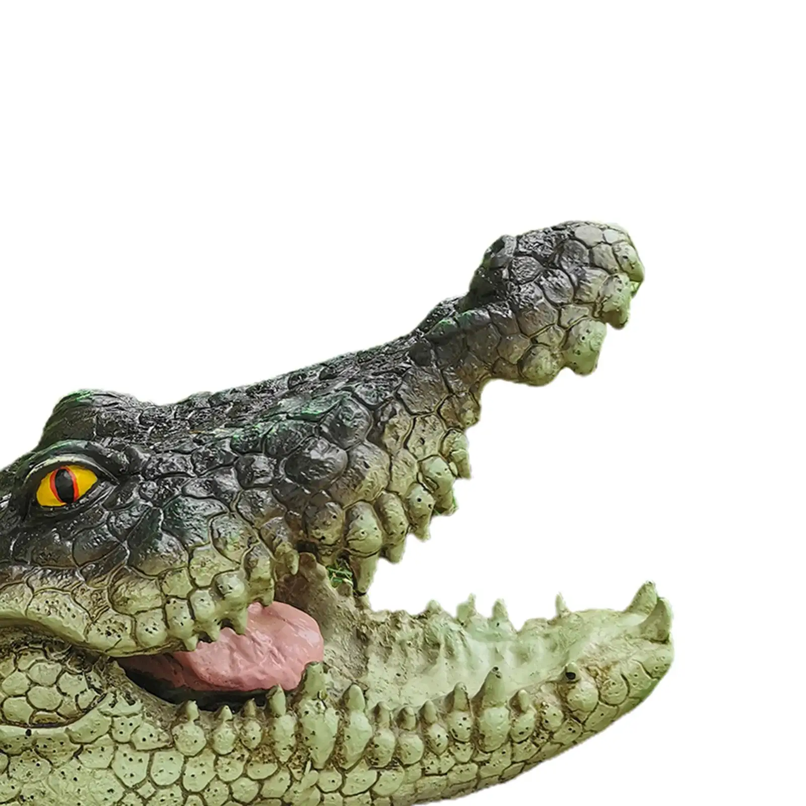 Simulation Crocodile Head Floating Pond Animal Decoy Home Decoration Outdoor Sculpture for Pool Goose Repellent