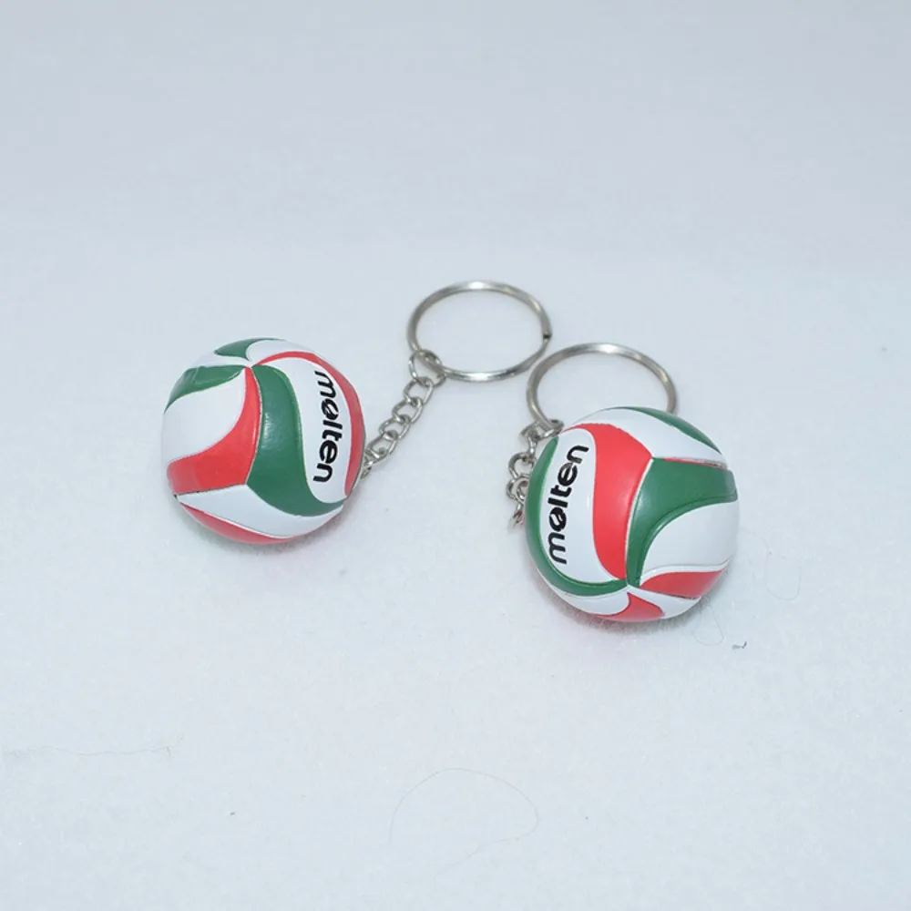PVC Volleyball Key Chain Beach Ball Mini Ball Pendant Keychain Souvenir Creative Cartoon Kid Toy Key Ring
