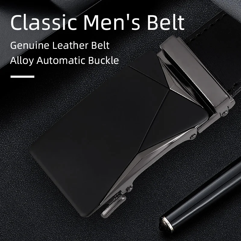 automatic business genuine leather belt for men