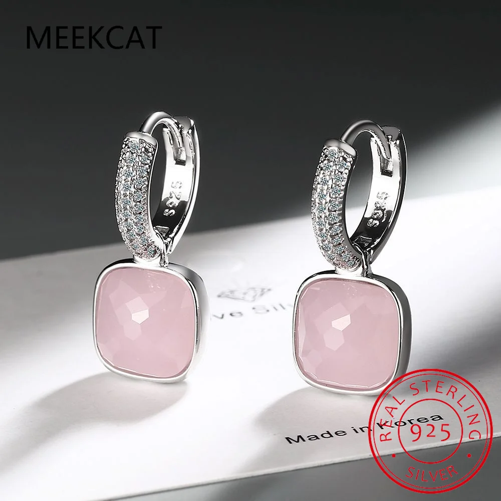 Large 7ct Genuine Smoky Quartz 925 Sterling Silver Dangle Drop Earrings for Women Statement Gemstone Earings