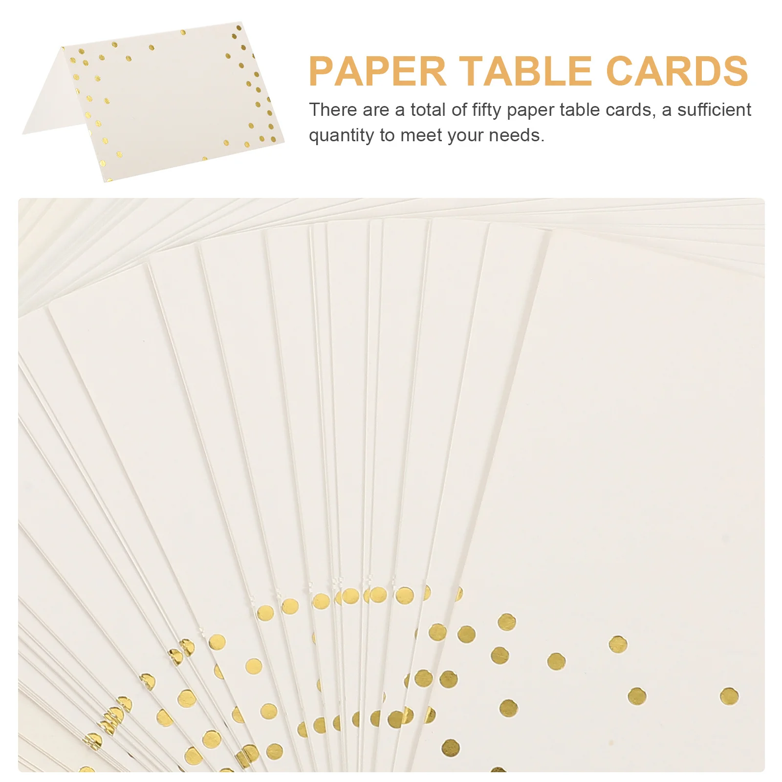 

50pcs Table Tent Name Number Place For Weddings Blank Greeting Cards Banquet Table Seating Cards Decor Party Supplies