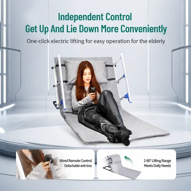 Electric Bed Assist Lift for Elderly Patients Long Term Bedridden Back Support Mattress Aid Getting Up Household Medical