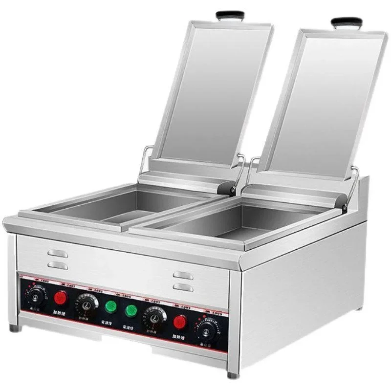 

Meidan Double Pot Pot Sticker Machine Fried Dumpling Machine Commercial Desktop Automatic Constant Temperature Fried Bun