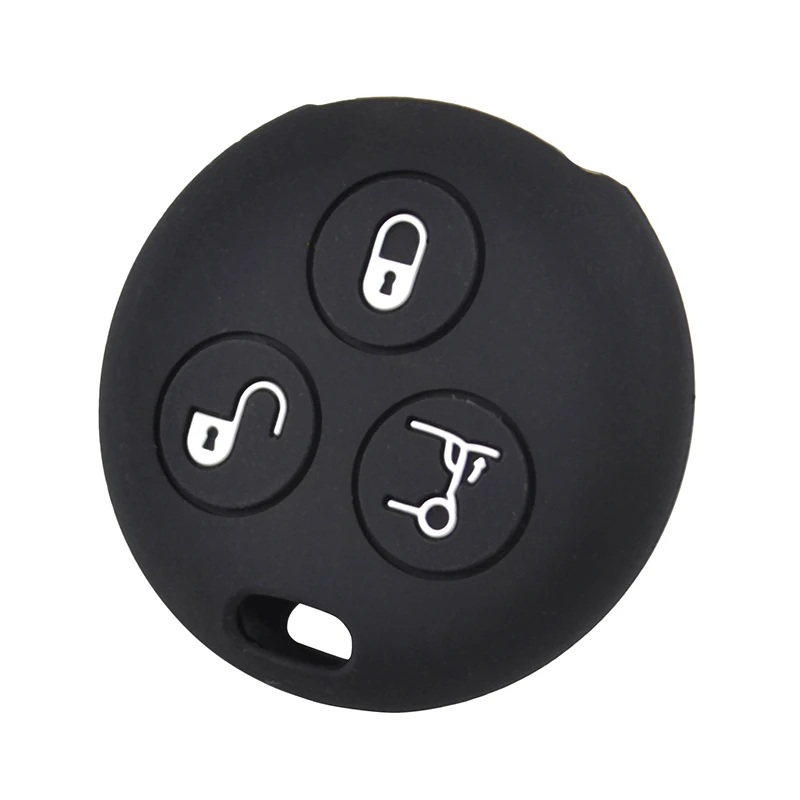 For Smart Fortwo City Roadster Forfour Silicone Car Key Case Cover Keyless Fob Shell Skin Keyring Key Chain Holder Protector