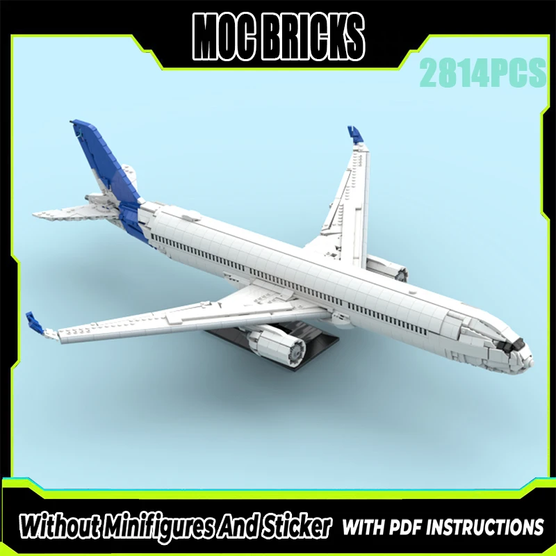 

Изысканный новый строительный блок MOC, авиационная модель Airbus A350-1000, технологическая модульная детская игрушка, подарок, набор для сборки «сделай сам»