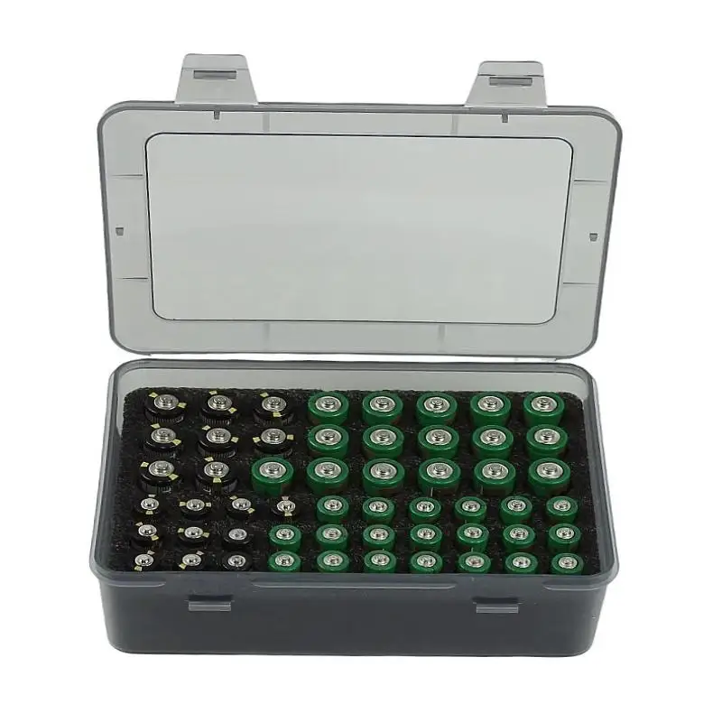 Battery Storage Organizer Holder Holds 54 AA AAA Batteries, Battery Box Case Garage Container,Home Drawer Organization Dispenser