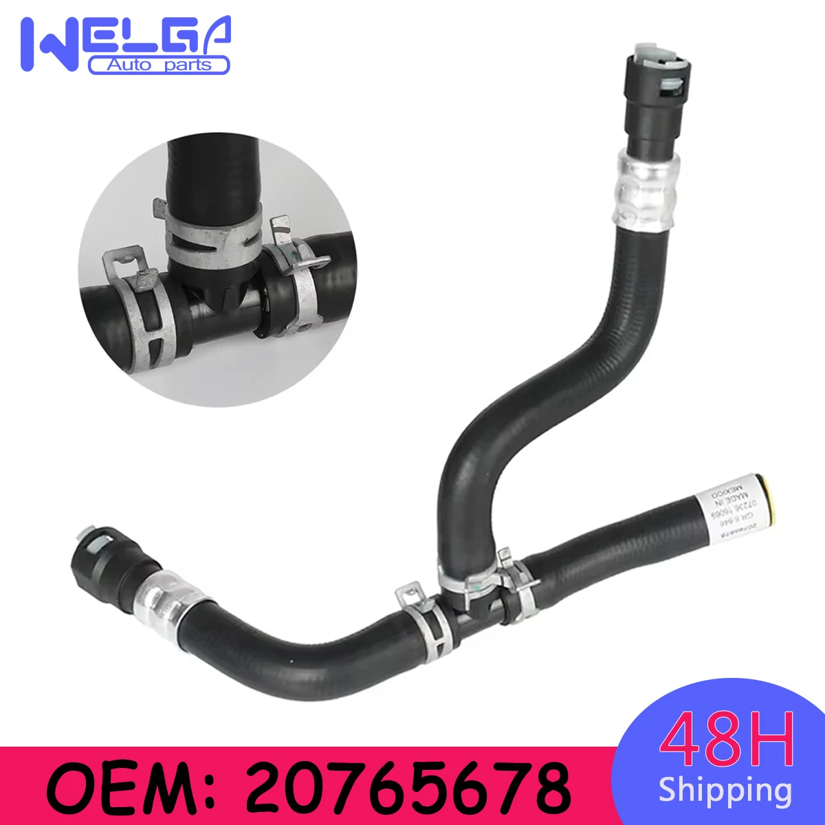 

New 1pcs Inlet Heater Hose 20765678 For Buick Enclave For Chevrolet Traverse For GMC Acadia 3.6L For Saturn Outlook