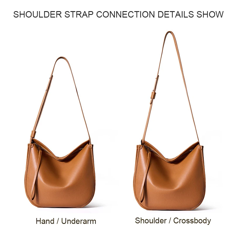 New Women Split Leather Bucket Bag Female Commuting Large Capacity Single Shoulder Handbag Crossbody Lady Messenger Tote Bags